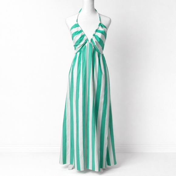 XiRENA Dresses & Skirts - NWT Xirena Maggie Dress Medium Julep Stripe Green White Cotton Maxi Dress Resort